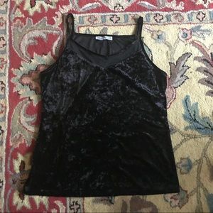 Black Crushed Velvet Tank